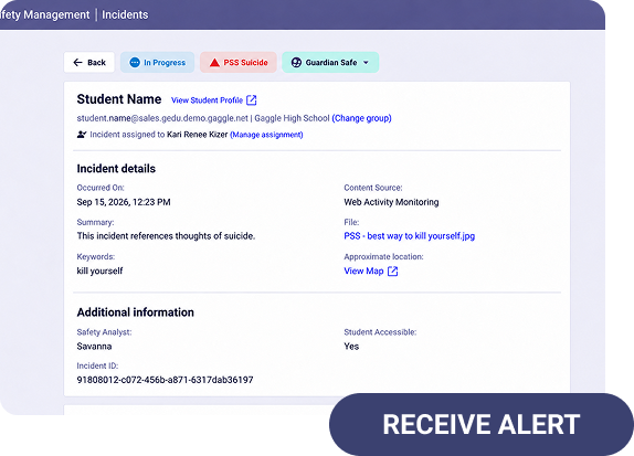 Recieve Alert v2