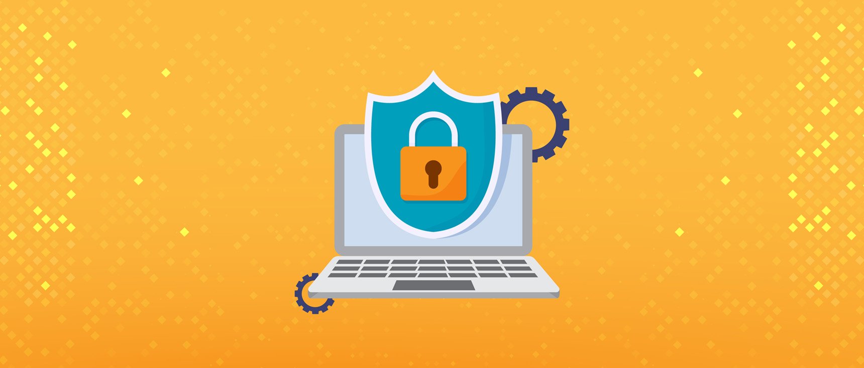 laptop orange background