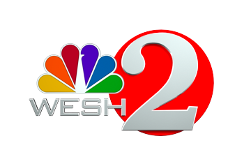 wesh 2 logo peacock with rainbow colored tail and graphich of letter 2