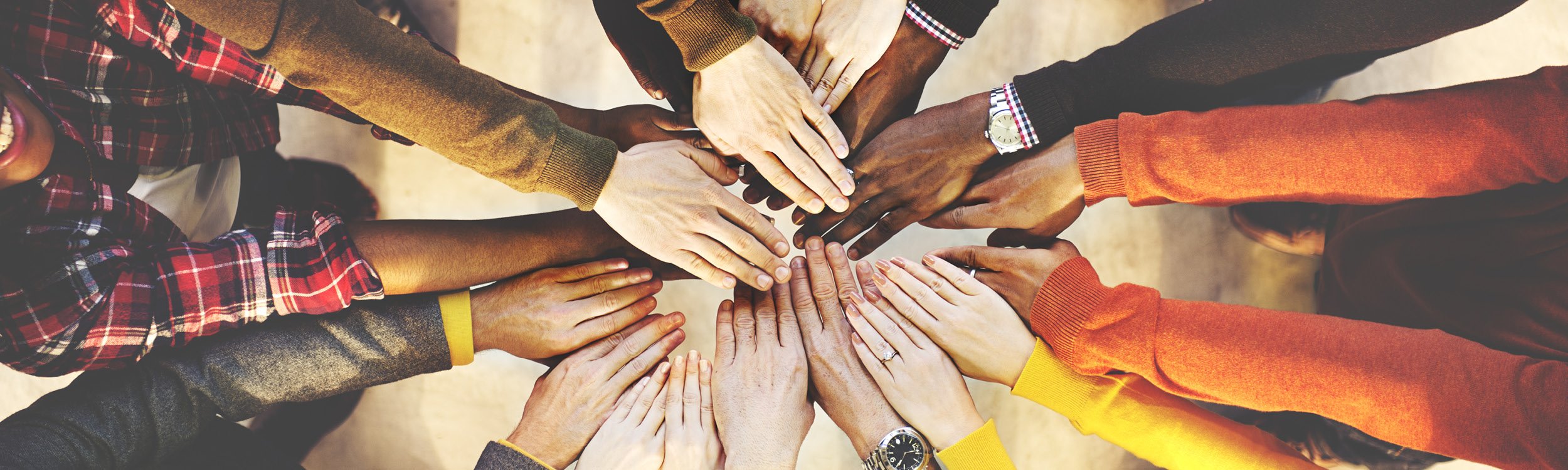 All hands in center, teamwork