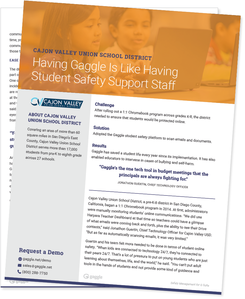 CASE STUDY - Cajon Valley Union School District