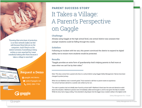 CASE STUDY - It Takes a Village A Parents Perspective on Gaggle