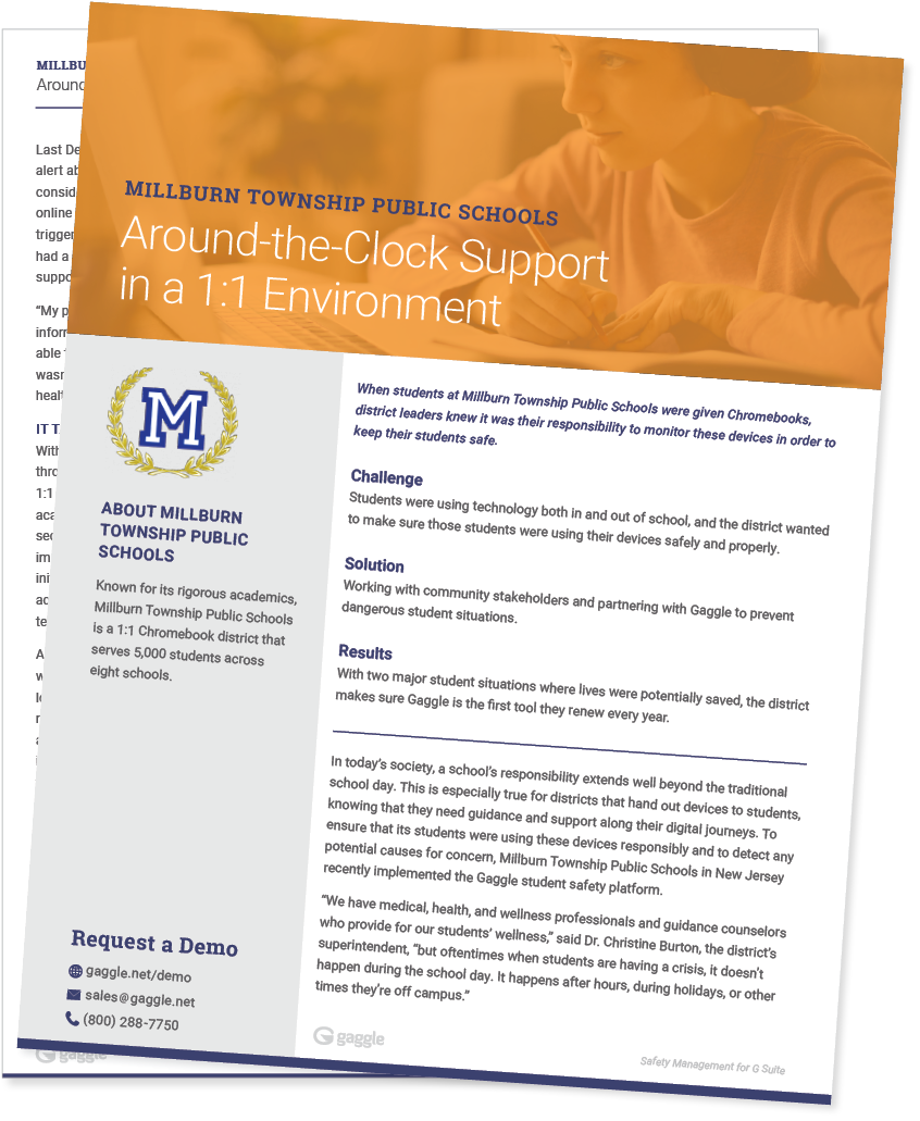 CASE STUDY - Millburn Township Public Schools