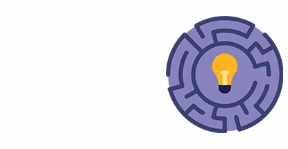 A circular maze with a lightbulb in the middle of it.