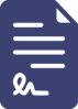 Paper icon with signature