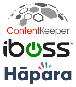 Logos of ContentKeeper, iboss and Hapara stacked