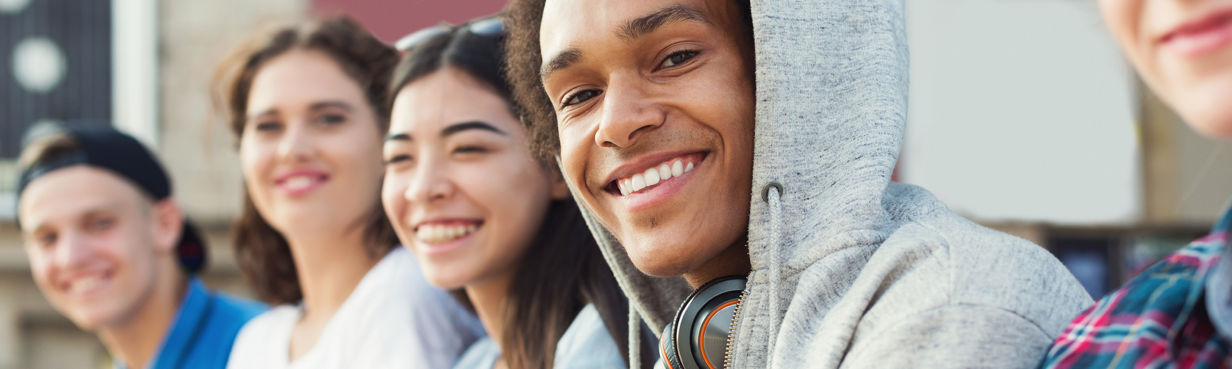 Group of students smiling