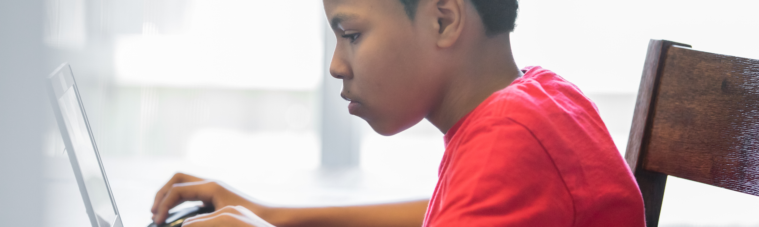 Student learning from home