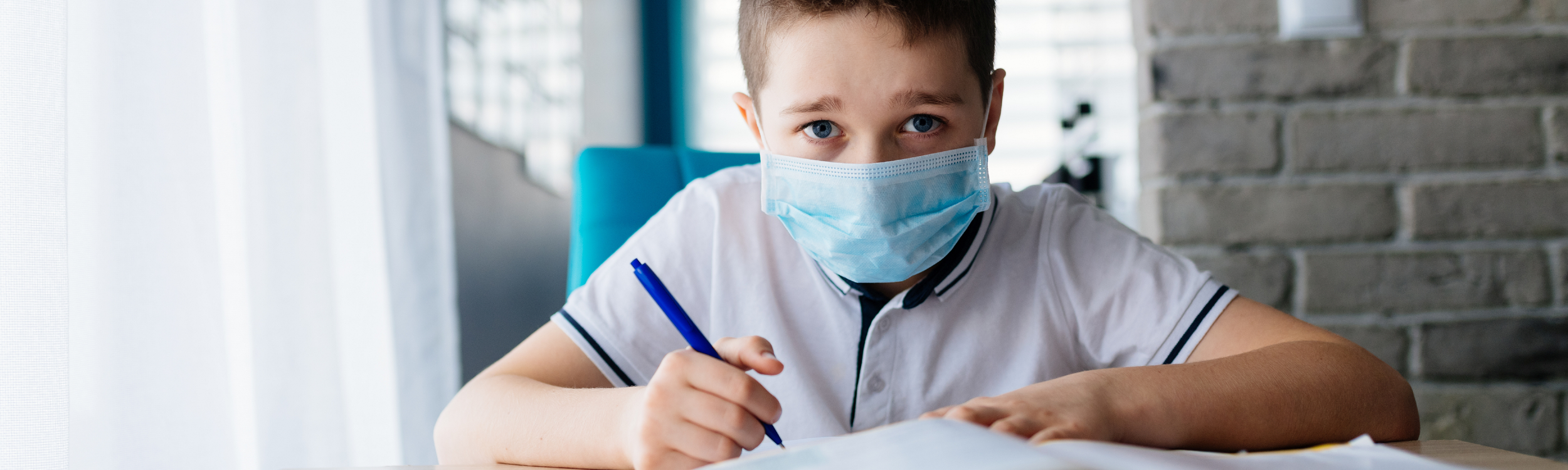 Student wearing face mask