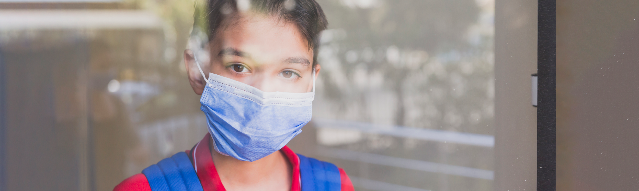 Student wearing a mask