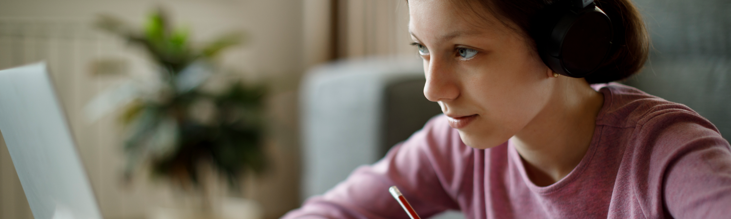 Student learning remotely