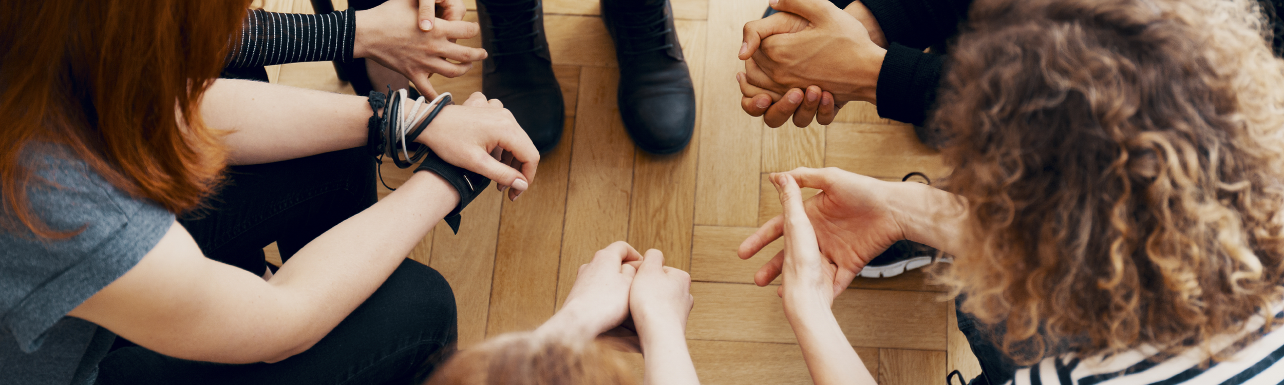Students sitting in a circle
